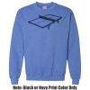 Adult Heavy Blend Heather Royal or Red 60/40 Fleece Crew (S) Thumbnail