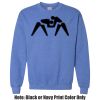 Adult Heavy Blend Heather Royal or Red 60/40 Fleece Crew (S) Thumbnail