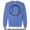 Adult Heavy Blend Heather Royal or Red 60/40 Fleece Crew (S) Thumbnail