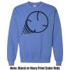 Adult Heavy Blend Heather Royal or Red 60/40 Fleece Crew (S) Thumbnail