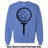 Adult Heavy Blend Heather Royal or Red 60/40 Fleece Crew (S) Thumbnail