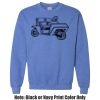 Adult Heavy Blend Heather Royal or Red 60/40 Fleece Crew (S) Thumbnail