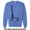 Adult Heavy Blend Heather Royal or Red 60/40 Fleece Crew (S) Thumbnail