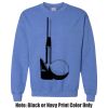 Adult Heavy Blend Heather Royal or Red 60/40 Fleece Crew (S) Thumbnail