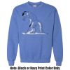 Adult Heavy Blend Heather Royal or Red 60/40 Fleece Crew (S) Thumbnail