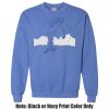 Adult Heavy Blend Heather Royal or Red 60/40 Fleece Crew (S) Thumbnail