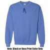 Adult Heavy Blend Heather Royal or Red 60/40 Fleece Crew (S) Thumbnail