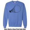 Adult Heavy Blend Heather Royal or Red 60/40 Fleece Crew (S) Thumbnail