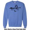 Adult Heavy Blend Heather Royal or Red 60/40 Fleece Crew (S) Thumbnail