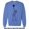 Adult Heavy Blend Heather Royal or Red 60/40 Fleece Crew (S) Thumbnail