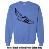 Adult Heavy Blend Heather Royal or Red 60/40 Fleece Crew (S) Thumbnail