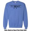 Adult Heavy Blend Heather Royal or Red 60/40 Fleece Crew (S) Thumbnail