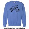 Adult Heavy Blend Heather Royal or Red 60/40 Fleece Crew (S) Thumbnail