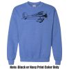 Adult Heavy Blend Heather Royal or Red 60/40 Fleece Crew (S) Thumbnail