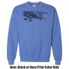 Adult Heavy Blend Heather Royal or Red 60/40 Fleece Crew (S) Thumbnail