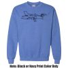 Adult Heavy Blend Heather Royal or Red 60/40 Fleece Crew (S) Thumbnail