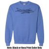 Adult Heavy Blend Heather Royal or Red 60/40 Fleece Crew (S) Thumbnail