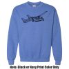 Adult Heavy Blend Heather Royal or Red 60/40 Fleece Crew (S) Thumbnail