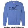 Adult Heavy Blend Heather Royal or Red 60/40 Fleece Crew (S) Thumbnail