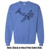 Adult Heavy Blend Heather Royal or Red 60/40 Fleece Crew (S) Thumbnail