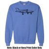 Adult Heavy Blend Heather Royal or Red 60/40 Fleece Crew (S) Thumbnail