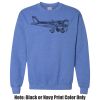 Adult Heavy Blend Heather Royal or Red 60/40 Fleece Crew (S) Thumbnail