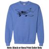 Adult Heavy Blend Heather Royal or Red 60/40 Fleece Crew (S) Thumbnail