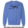 Adult Heavy Blend Heather Royal or Red 60/40 Fleece Crew (S) Thumbnail