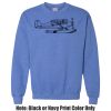 Adult Heavy Blend Heather Royal or Red 60/40 Fleece Crew (S) Thumbnail