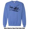 Adult Heavy Blend Heather Royal or Red 60/40 Fleece Crew (S) Thumbnail