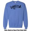 Adult Heavy Blend Heather Royal or Red 60/40 Fleece Crew (S) Thumbnail