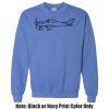 Adult Heavy Blend Heather Royal or Red 60/40 Fleece Crew (S) Thumbnail