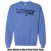 Adult Heavy Blend Heather Royal or Red 60/40 Fleece Crew (S) Thumbnail