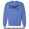 Adult Heavy Blend Heather Royal or Red 60/40 Fleece Crew (S) Thumbnail