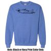 Adult Heavy Blend Heather Royal or Red 60/40 Fleece Crew (S) Thumbnail