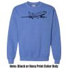 Adult Heavy Blend Heather Royal or Red 60/40 Fleece Crew (S) Thumbnail