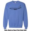 Adult Heavy Blend Heather Royal or Red 60/40 Fleece Crew (S) Thumbnail