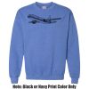 Adult Heavy Blend Heather Royal or Red 60/40 Fleece Crew (S) Thumbnail