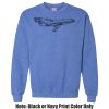 Adult Heavy Blend Heather Royal or Red 60/40 Fleece Crew (S) Thumbnail