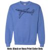 Adult Heavy Blend Heather Royal or Red 60/40 Fleece Crew (S) Thumbnail