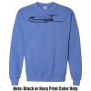 Adult Heavy Blend Heather Royal or Red 60/40 Fleece Crew (S) Thumbnail