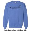 Adult Heavy Blend Heather Royal or Red 60/40 Fleece Crew (S) Thumbnail