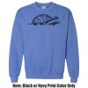 Adult Heavy Blend Heather Royal or Red 60/40 Fleece Crew (S) Thumbnail