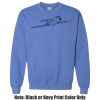 Adult Heavy Blend Heather Royal or Red 60/40 Fleece Crew (S) Thumbnail