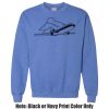 Adult Heavy Blend Heather Royal or Red 60/40 Fleece Crew (S) Thumbnail