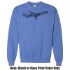 Adult Heavy Blend Heather Royal or Red 60/40 Fleece Crew (S) Thumbnail