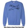 Adult Heavy Blend Heather Royal or Red 60/40 Fleece Crew (S) Thumbnail