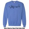 Adult Heavy Blend Heather Royal or Red 60/40 Fleece Crew (S) Thumbnail