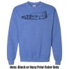 Adult Heavy Blend Heather Royal or Red 60/40 Fleece Crew (S) Thumbnail