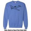 Adult Heavy Blend Heather Royal or Red 60/40 Fleece Crew (S) Thumbnail